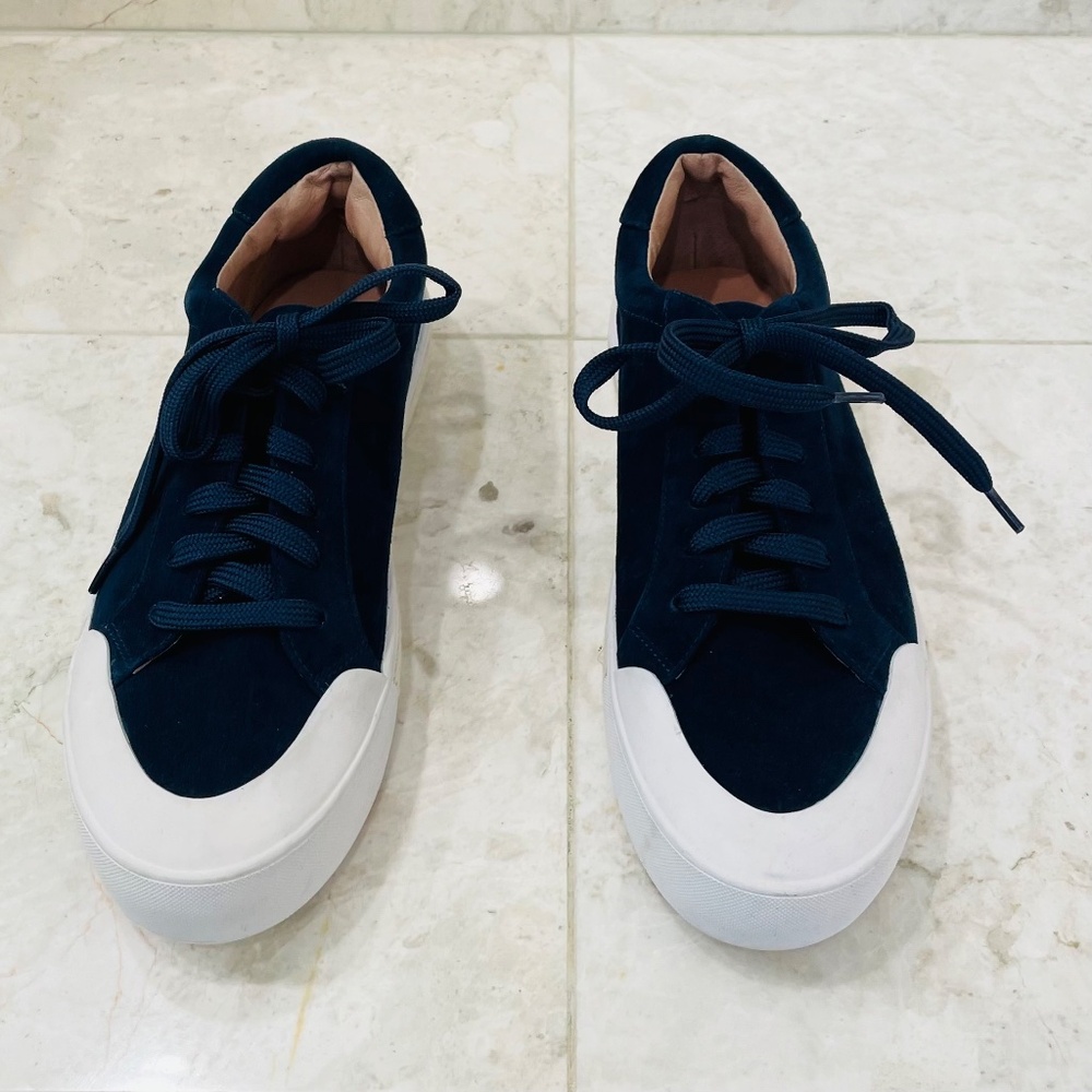 CASLON {10} Sneakers Platform Blue Suede Espadrille Styling NWT - Picture 3 of 8